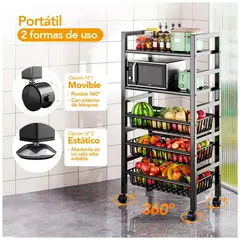 OEM - ESTANTE ORGANIZADOR CON VERDULERO 5 NIVELES DE METAL