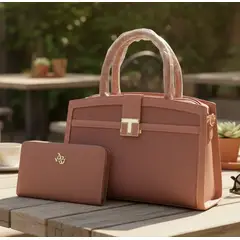 GENERICO - Cartera mediana A5 Athena Bag broch - 2 piezas