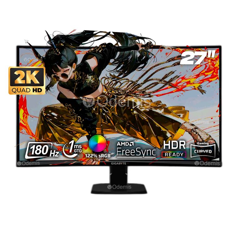 MONITOR GAMING GS27QCA 27’ CURVO 2K 180HZ 1MS