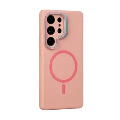 GENERICO - FUNDA DE SILICONA MAGSAFE Y PARANTE PARA SAMSUNG S26ULTRA ROSADO
