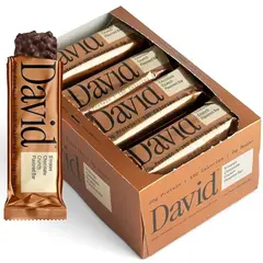 GENERICO - Barras Proteicas David S'mores CHOCOLATE 20g Proteína, Sin Azúcar, Low Carb, 150 Calorías - Pack x 4
