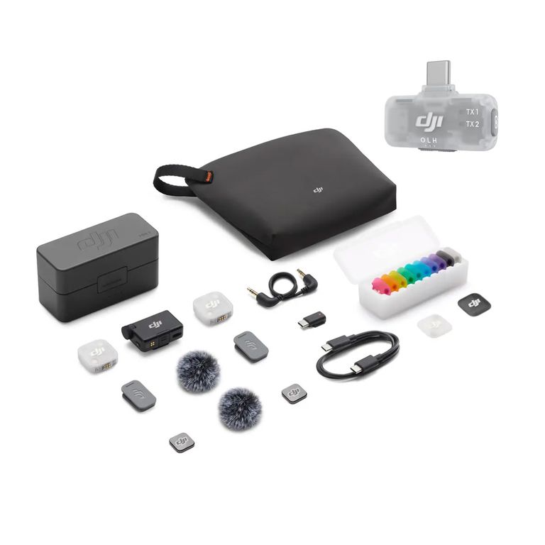 Micrófono Mic Mini 2 (2TX + 1RX + Estuche de carga) + Receptor Móvil
