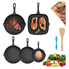 U BUY - Sartenes De Hierro Fundido Juego De Sartenes 5 Piezas