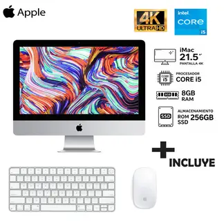 APPLE - IMac 17 - 21.5" All In One / Intel Core i5 256GB SSD 8GB - Teclado y Mouse Open Box Plata