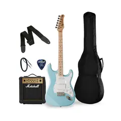 JAY TURSER - PACK GUITARRA ELECTRICA 13 JT-300M-DB-M-U; MARSHALL MG10 AMPLIFICADOR DE 10W; ACCESORIOS