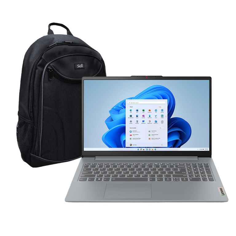 Laptop IdeaPad Slim 3 15.6" FHD Core i5-12450H 16GB 512GB SSD GRIS + Mochila