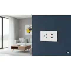 CUBULL - TOMACORRIENTE UNIVERSAL BLANCO 15A-250V + 2 USB DC5V - 2100mA