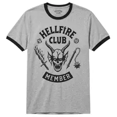 STRANGER THINGS - POLO HOMBRE PLOMO