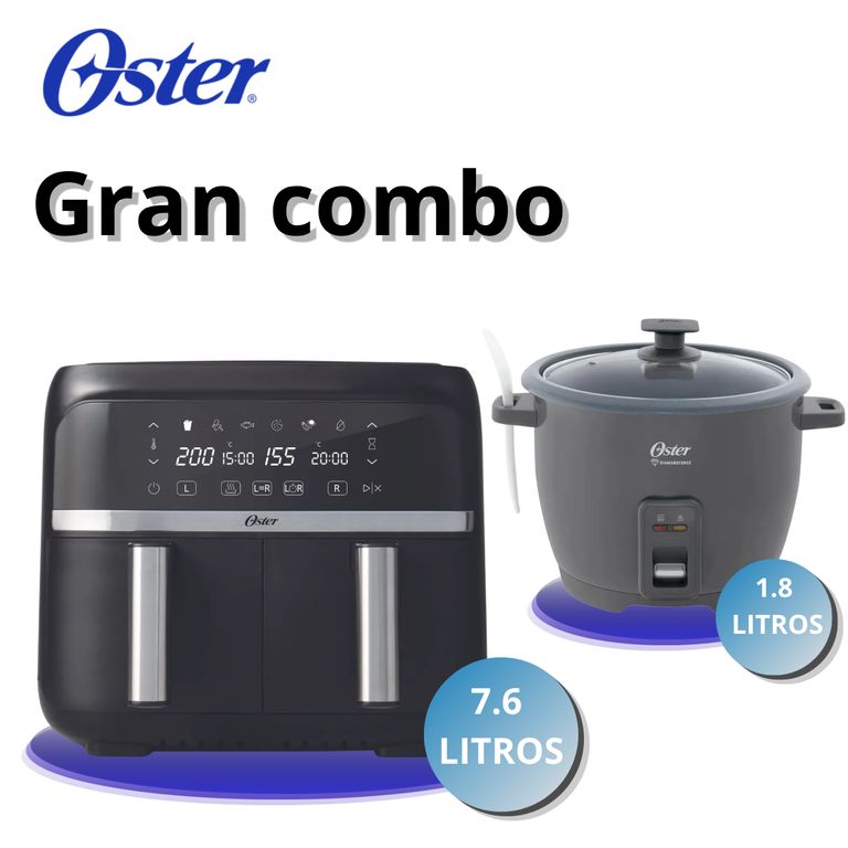 Freidora 2184263 de Aire Dual 7.6L + Olla Arrocera de 1.8 Lts CKSTRCB10DFSKE
