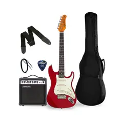 JAY TURSER - PACK GUITARRA ELECTRICA 21 JT-30-MRD-A-U; FREEMAN GA-20RT AMPLIFICADOR 15W; ACCESORIOS