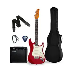 JAY TURSER - PACK GUITARRA ELECTRICA 40 JT-30-MRD-A-U; MCALLISTER EGA15 AMPLIFICADOR 15W; ACCESORIOS