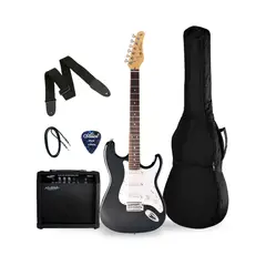 JAY TURSER - PACK GUITARRA ELECTRICA 44 JT-300-BK-A-U; MCALLISTER EGA15 AMPLIFICADOR 15W; ACCESORIOS