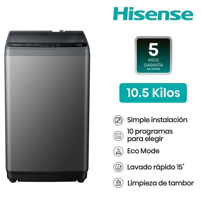 LAVADORA CARGA SUPERIOR 10.5KG WT1D1030UT