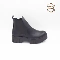 FAR WEST - Botines Niña Sofía Cuero Negro