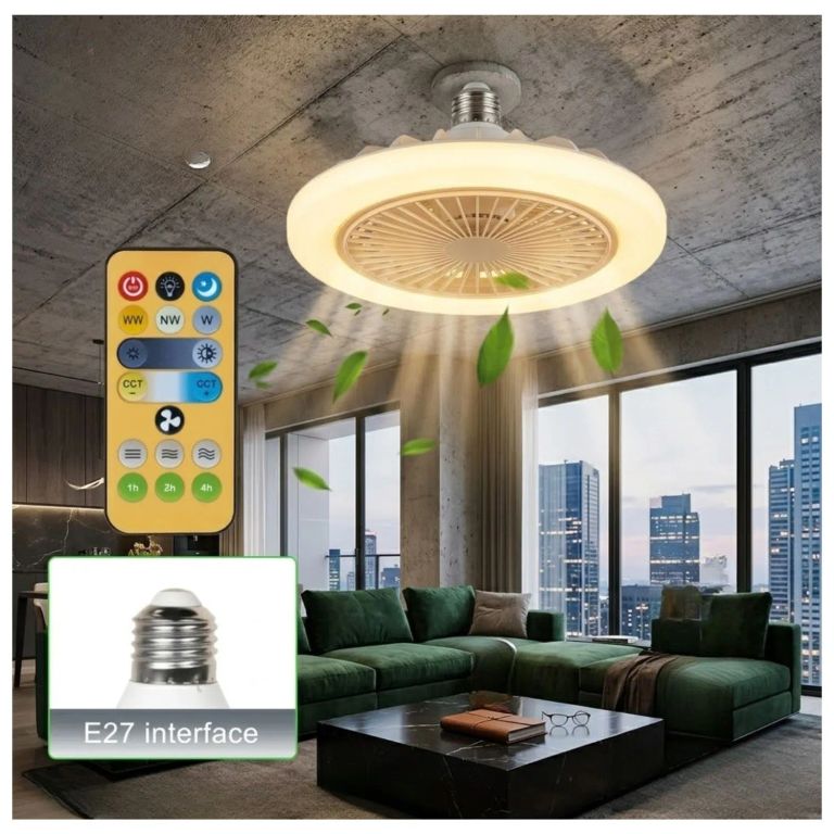 Foco Ventilador Led Multifuncional Hogar con Control