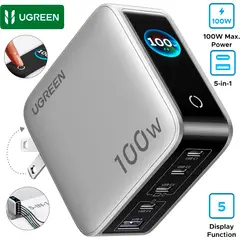 UGREEN - Cargador Nexode Pro 100W GaN X773 5 Puertos Pantalla Táctil