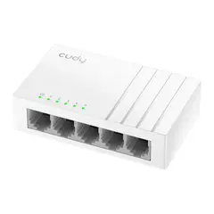 CUDY - Switch 5 Puertos 10/100 Mbps RJ45 Plug & Play Carcasa Plástica - FS105D