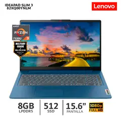 LENOVO - Laptop IdeaPad Slim 3 15AMN8 Ryzen 3 7320U/ 8Gb Ram / 512Gb SSD/ 15.6” FHD-82XQ00YNLM