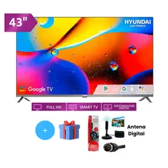 HYUNDAI - TELEVISOR SMART TV QLED 43 HYLED4326QG + Antena Digital
