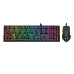 REDRAGON - COMBO ESSENTIALS 2 EN 1 S146-SP TECLADO TRUNDLE K668RG-SP + MOUSE K1NG M724