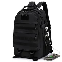 GENERICO - Mochila Táctica Militar Multifunción Portalaptop Outdoor Deportes Viaje Puertos USB y Audio