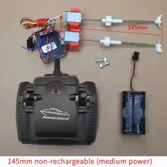 GENERICO - Kit Barco RC 2.4GHz DIY Completo Motores, Hélice, Eje, Control Remoto y Receptor 4.8V