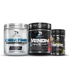 DRAG PHARMA - Venom Dragon Pharma 44 Serv Fruit Punch + Creatina Dragon pharma 300 G + Black Viper 90 Cap