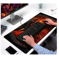 GENERICO - Pad mouse alfombra para mouse y teclado 70x30x04cm Multidiseño