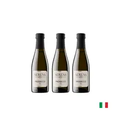 GOURMET 117 - VINO ESPUMANTE SERENA WINES PROSECO DOC FRIZZANTE SCREW CAP X 200 ML x3