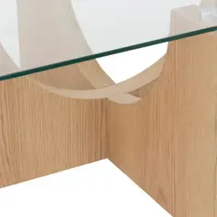 MASIVA HOME - Mesa de Centro de vidrio Cetro Marron -