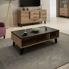 MASIVA HOME - Mesa de Centro Fabela Marron y Negro -