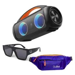 EARFUN - Parlante UBOOM Raver Negro+ Lentes Gudshet Negro + Canguro Gudshet