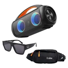 EARFUN - Parlante UBOOM Raver Negro+ Lentes Gudshet Negro + Canguro Gudshet