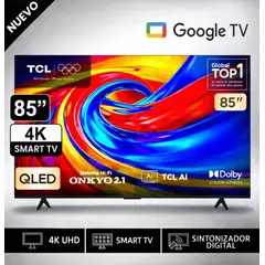 TCL - Televisor 85P7L Google TV 85'' PREMIUM QLED 4K UHD 2026