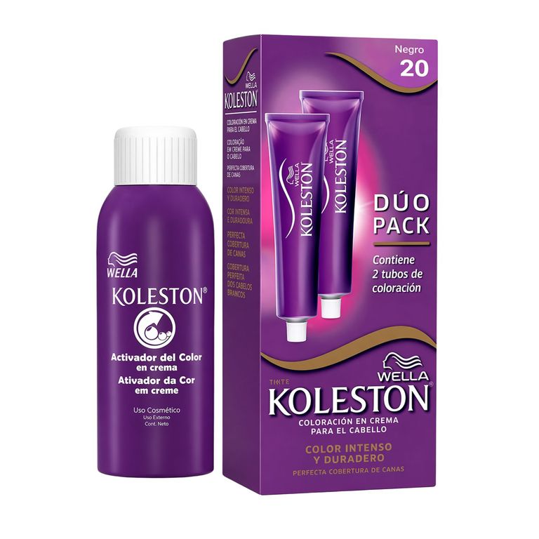 Koleston Tinte Doble Tubo 20 Negro - WELLA