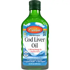 GENERICO - Carlson - Aceite de hígado de bacalao 1100 mg Omega-3 más vitaminas A y D3