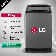 LG - Lavadora WT13BVTB 13Kg Smart Turbodrum Negro Claro