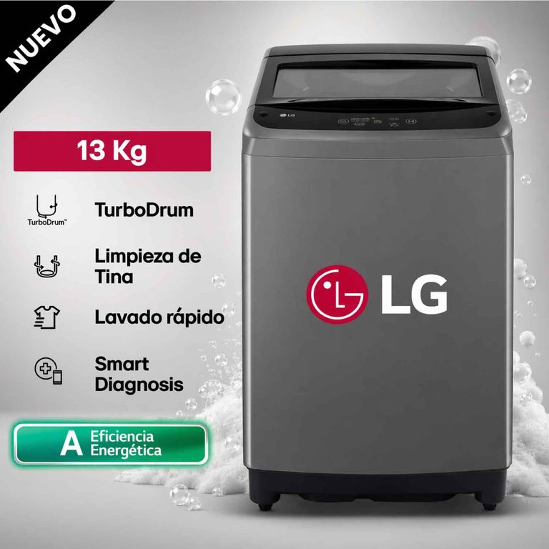 Lavadora WT13BVTB 13Kg Smart Turbodrum Negro Claro