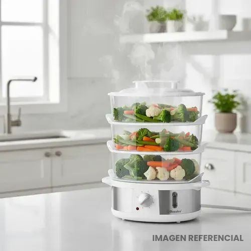 Vaporera de Alimentos BK-0557VP Blanca 12L 3 Niveles