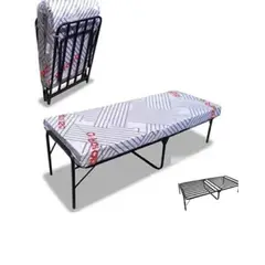 LH ELECTRONIC - Cama Plegable 1 Plaza Y Media + Colchón 7 Pulg