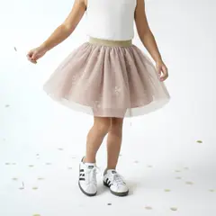 GENERICO - Falda Tul Tutú Beige Niña Algodón Angela Kids