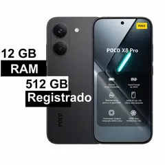 XIAOMI - POCO X8 Pro Negro 12 GB RAM + 512 GB ALMACENAMIENTO REGISTRADO