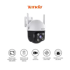 TENDA - Cámara de seguridad CH3-WCA WiFi 3MP PTZ 360° Exterior