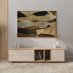 MASIVA HOME - Mesa de TV 65 Fred Marron claro y Beige -