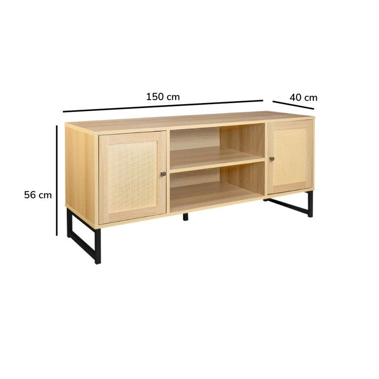 Mesa de TV 55 industrial Ana Beige -