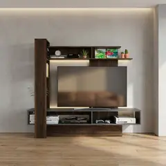 MASIVA HOME - Mesa de TV 70 Heidi Marron y Plomo -