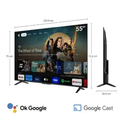 TCL - Televisor 55” 55V6C UHD 4K Smart TV 2025