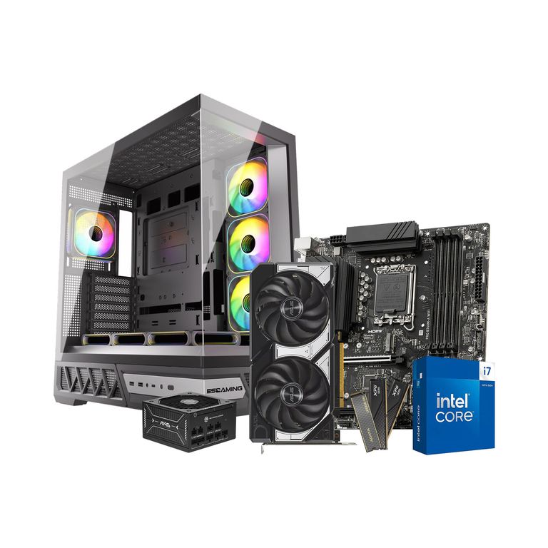 PC Gamer Intel i7-14700F - RTX 5060 8GB - 32GB DDR5 5600MHz - SSD 1TB NVMe Gen4 - WiFi