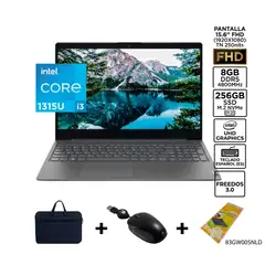 LENOVO - LAPTOP V15 G5 IRL, INTEL CORE I3-1315U, RAM 8GB DDR5, 256GB SSD, INTEL UHD GRAPHICS