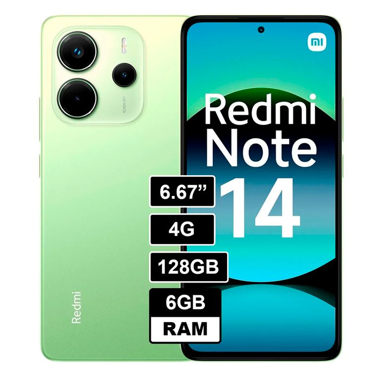 CELULAR REDMI NOTE 14 6RAM 128GB VERDE